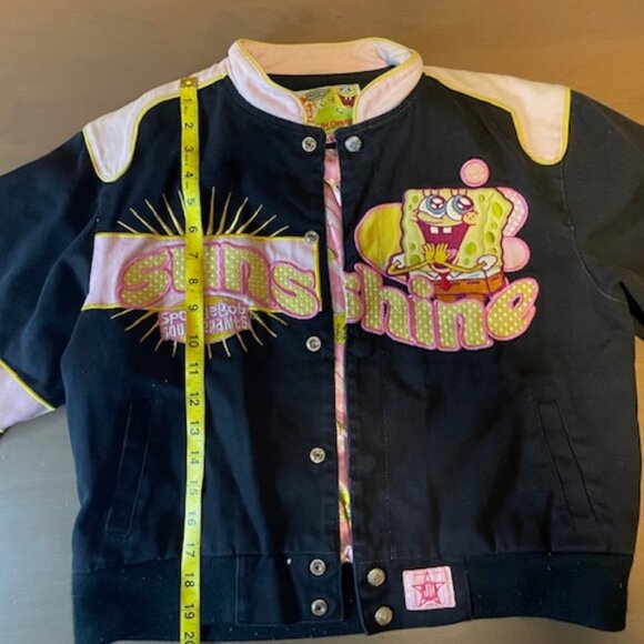 JH Design Vintage SpongeBob SquarePants Childrens NASCAR Jacket: Size: 9-10